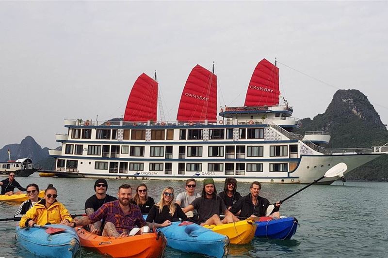Oasis Bay Party Cruise- Best Halong Bay Cruises for Young Traveler with Live Dj